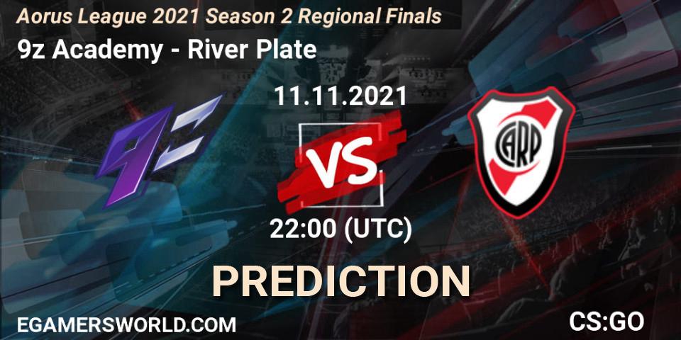 Pronósticos 9z Academy - River Plate. 11.11.2021 at 22:00. Aorus League 2021 Season 2 Regional Finals - Counter-Strike (CS2)