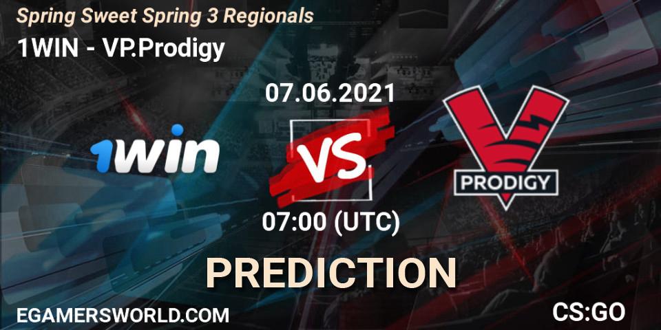 Pronósticos 1WIN - VP.Prodigy. 07.06.2021 at 07:00. Spring Sweet Spring 3 Regionals - Counter-Strike (CS2)