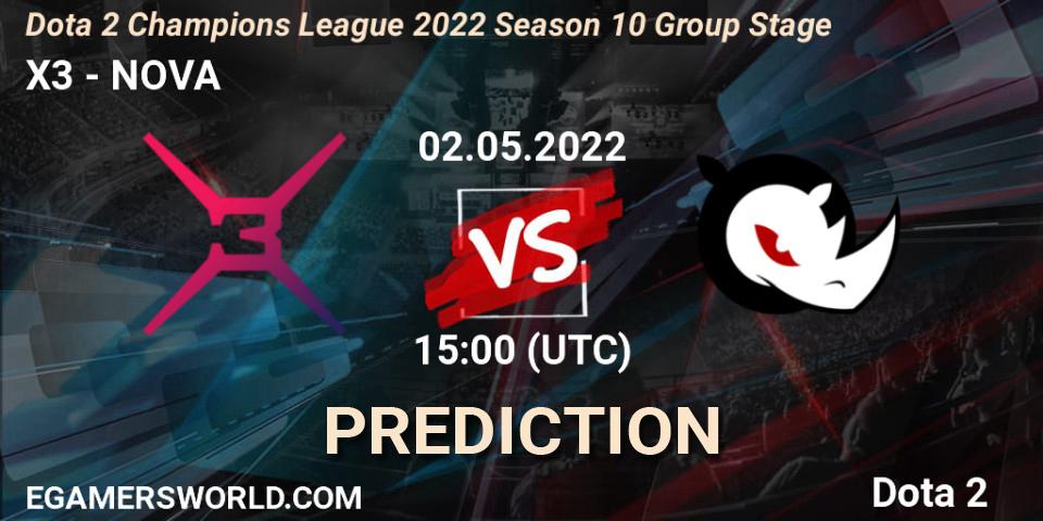 Pronósticos X3 - NOVA. 01.05.2022 at 18:00. Dota 2 Champions League 2022 Season 10 - Dota 2