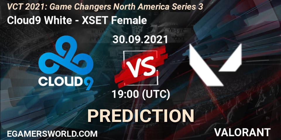 Pronósticos Cloud9 White - XSET Female. 30.09.2021 at 21:30. VCT 2021: Game Changers North America Series 3 - VALORANT