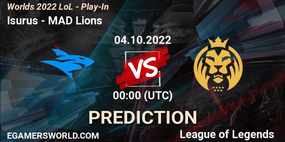 Pronósticos Isurus - MAD Lions. 29.09.2022 at 20:00. Worlds 2022 LoL - Play-In - LoL