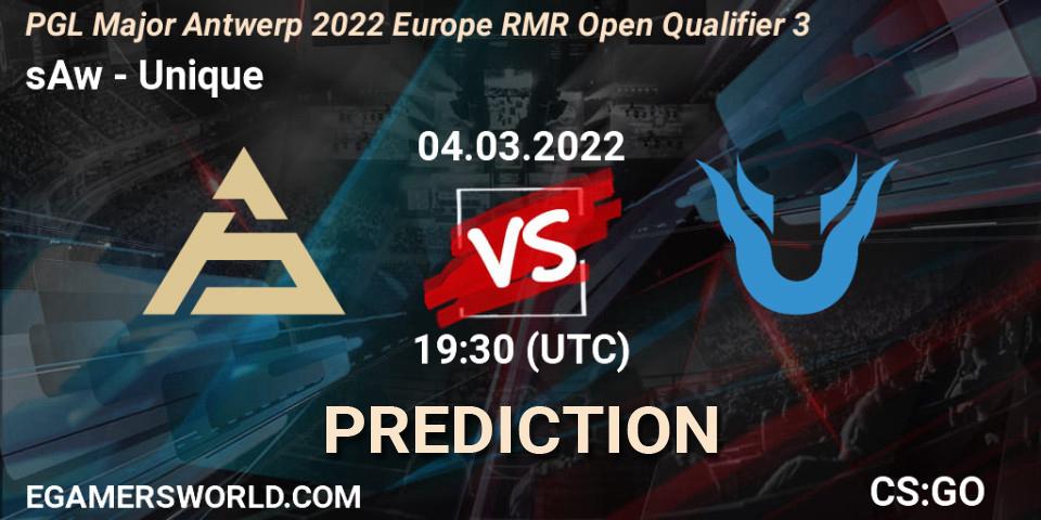 Pronósticos sAw - Unique. 04.03.22. PGL Major Antwerp 2022 Europe RMR Open Qualifier 3 - CS2 (CS:GO)