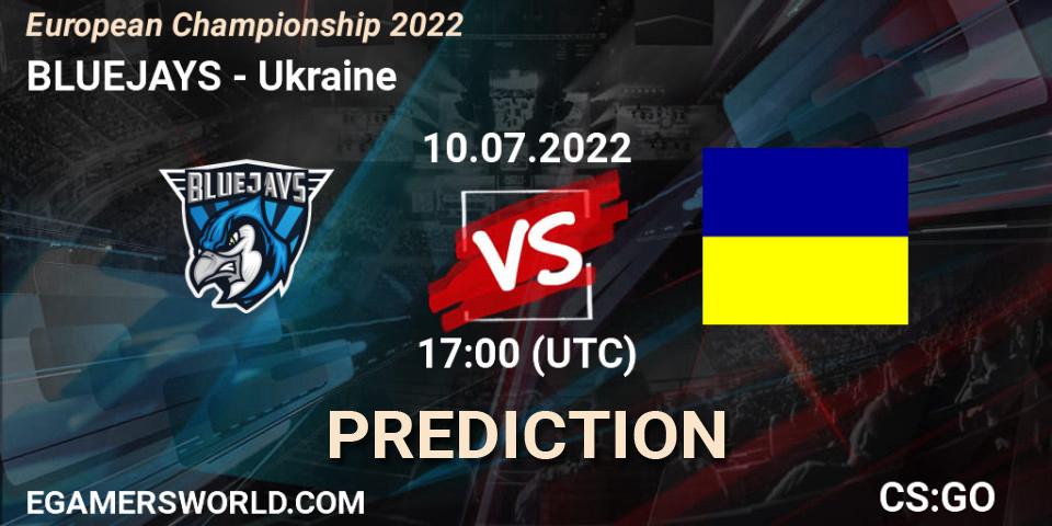 Pronósticos BLUEJAYS - Ukraine. 10.07.22. European Championship 2022 - CS2 (CS:GO)