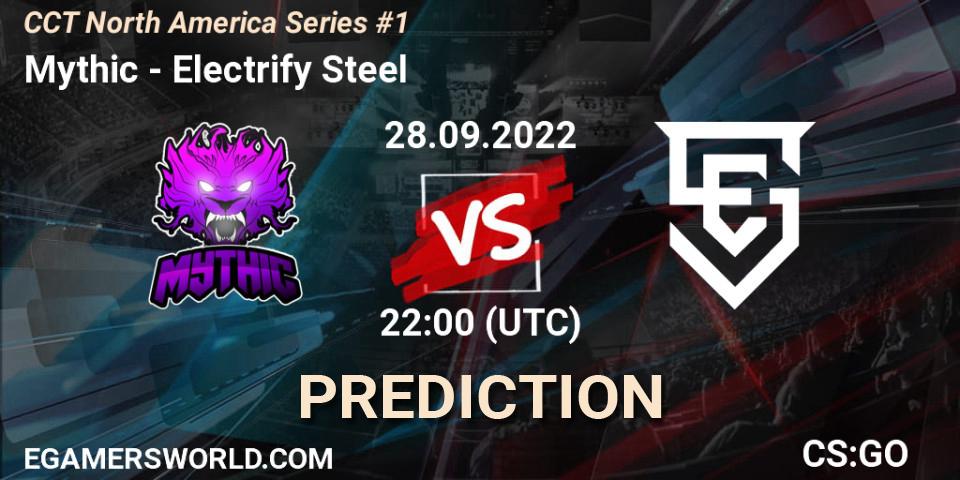 Pronósticos Mythic - Electrify Steel. 28.09.2022 at 22:00. CCT North America Series #1 - Counter-Strike (CS2)