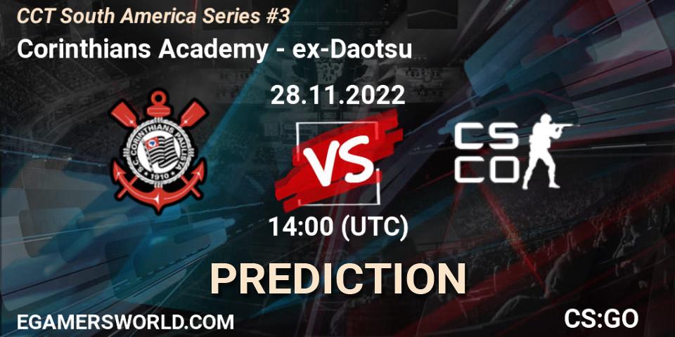 Pronósticos Corinthians Academy - ex-Daotsu. 28.11.22. CCT South America Series #3 - CS2 (CS:GO)