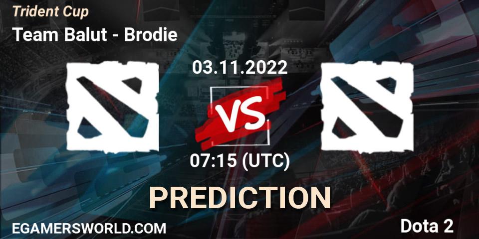 Pronósticos Team Balut - Brodie. 03.11.2022 at 07:15. Trident Cup - Dota 2