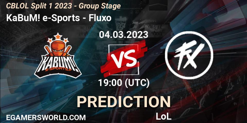 Pronósticos KaBuM! e-Sports - Fluxo. 04.03.2023 at 20:10. CBLOL Split 1 2023 - Group Stage - LoL