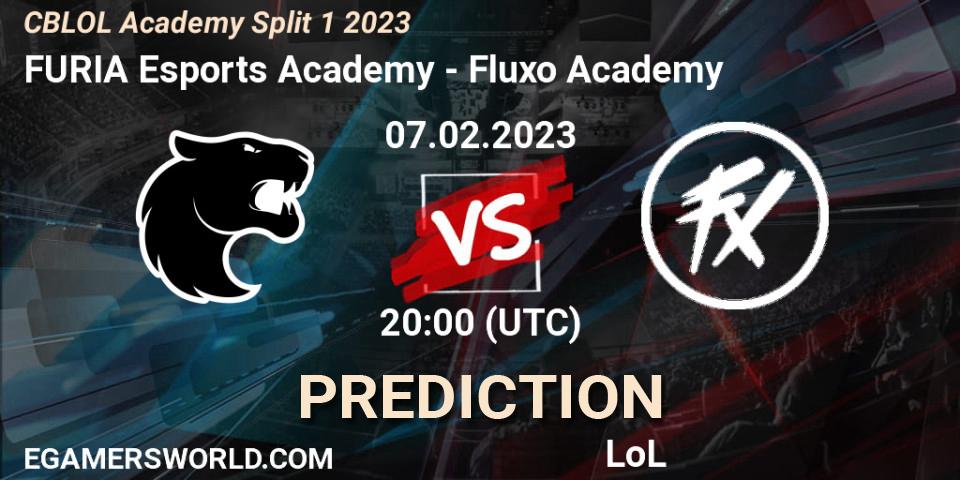 Pronósticos FURIA Esports Academy - Fluxo Academy. 07.02.23. CBLOL Academy Split 1 2023 - LoL