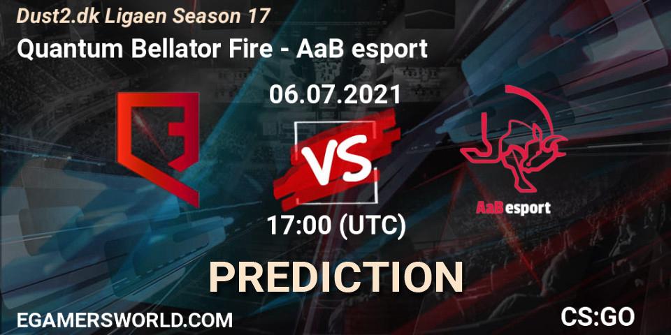 Pronósticos Quantum Bellator Fire - AaB esport. 06.07.21. Dust2.dk Ligaen Season 17 - CS2 (CS:GO)