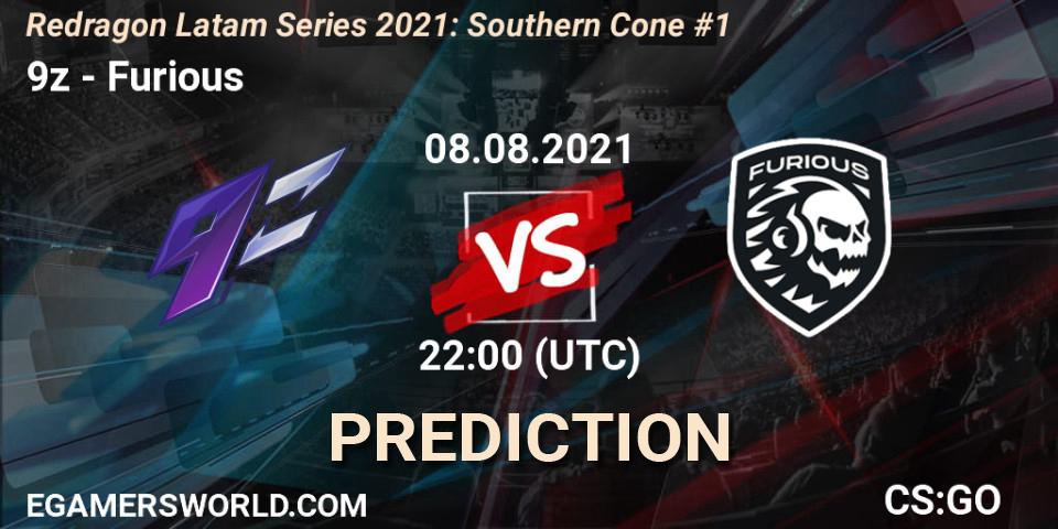 Pronósticos 9z - Furious. 08.08.21. Redragon Latam Series 2021: Southern Cone #1 - CS2 (CS:GO)