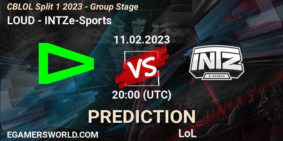 Pronósticos LOUD - INTZ e-Sports. 11.02.2023 at 20:15. CBLOL Split 1 2023 - Group Stage - LoL