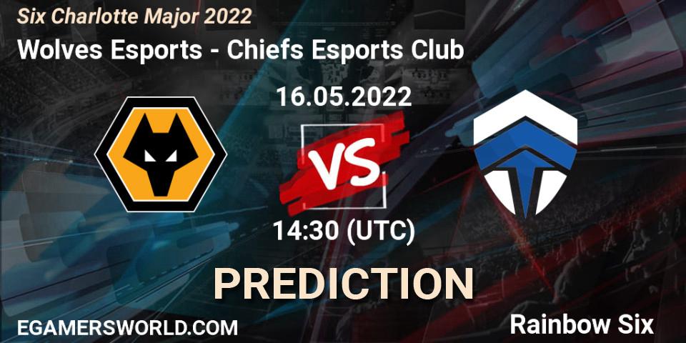 Pronósticos Wolves Esports - Chiefs Esports Club. 16.05.2022 at 14:30. Six Charlotte Major 2022 - Rainbow Six