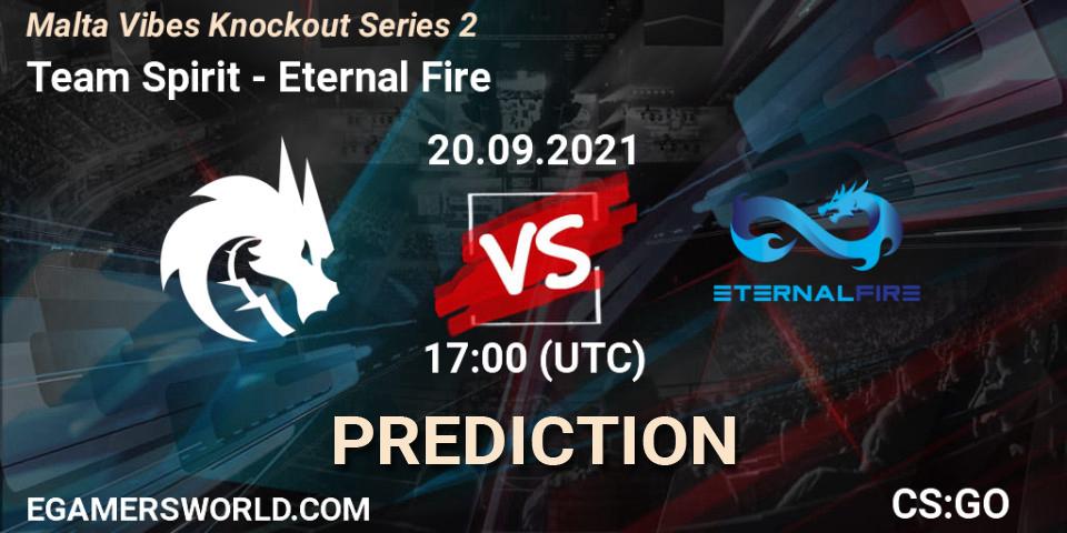 Pronósticos Team Spirit - Eternal Fire. 20.09.21. Malta Vibes Knockout Series #2 - CS2 (CS:GO)