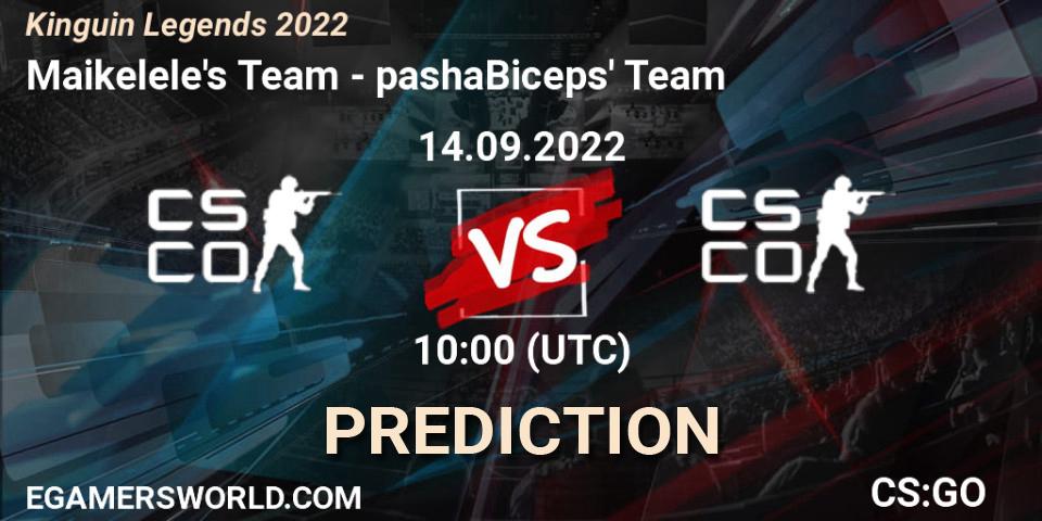 Pronósticos Maikelele's Team - pashaBiceps' Team. 14.09.2022 at 10:10. Kinguin Legends 2022 - Counter-Strike (CS2)