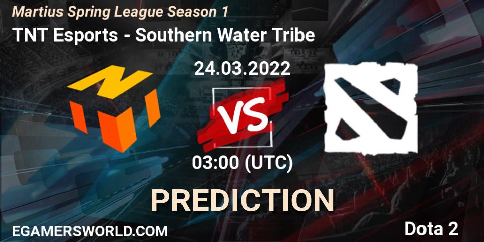 Pronósticos TNT Esports - Southern Water Tribe. 24.03.2022 at 03:14. Martius Spring League Season 1 - Dota 2