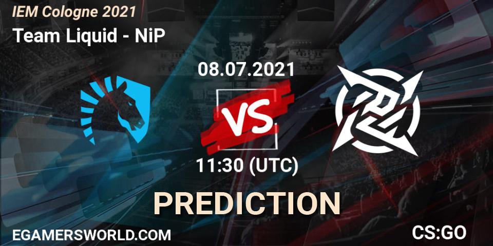 Pronósticos Team Liquid - NiP. 08.07.2021 at 11:30. IEM Cologne 2021 - Counter-Strike (CS2)