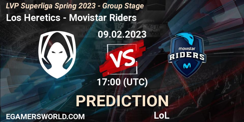 Pronósticos Los Heretics - Movistar Riders. 09.02.23. LVP Superliga Spring 2023 - Group Stage - LoL