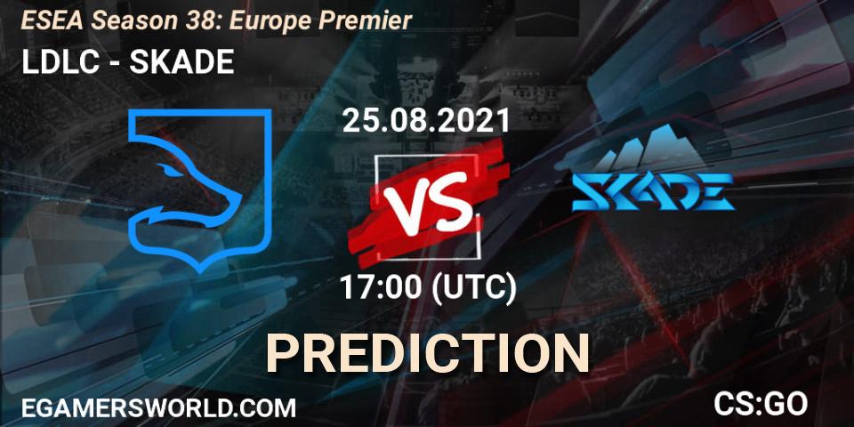Pronósticos LDLC - SKADE. 25.08.2021 at 17:00. ESEA Season 38: Europe Premier - Counter-Strike (CS2)
