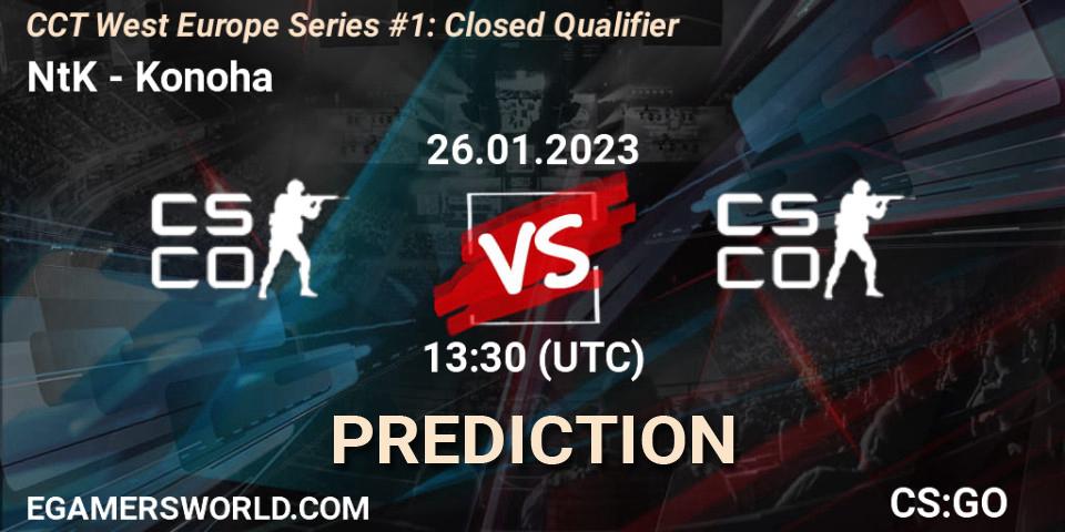 Pronósticos NtK - Konoha. 26.01.23. CCT West Europe Series #1: Closed Qualifier - CS2 (CS:GO)