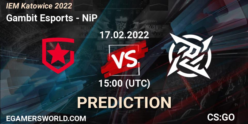 Pronósticos Gambit Esports - NiP. 17.02.22. IEM Katowice 2022 - CS2 (CS:GO)