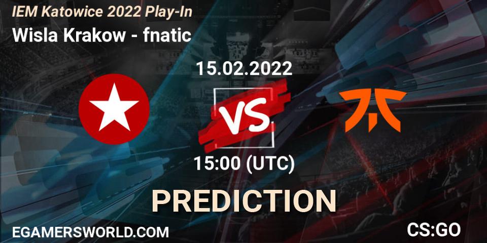 Pronósticos Wisla Krakow - fnatic. 15.02.2022 at 15:00. IEM Katowice 2022 Play-In - Counter-Strike (CS2)