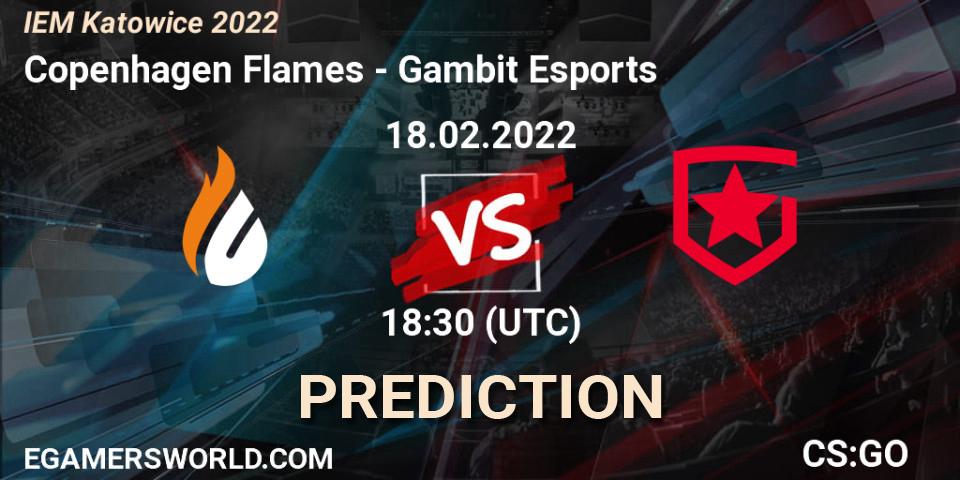 Pronósticos Copenhagen Flames - Gambit Esports. 18.02.22. IEM Katowice 2022 - CS2 (CS:GO)
