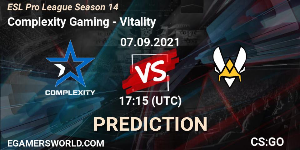 Pronósticos Complexity Gaming - Vitality. 07.09.21. ESL Pro League Season 14 - CS2 (CS:GO)