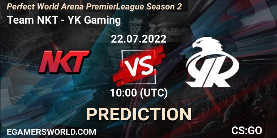 Pronósticos Team NKT - YK Gaming. 22.07.2022 at 10:10. Perfect World Arena Premier League Season 2 - Counter-Strike (CS2)