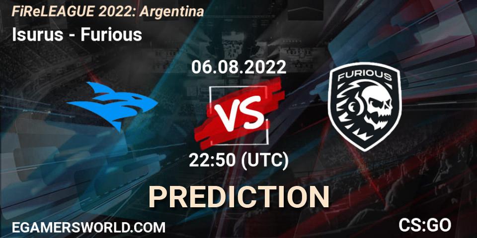 Pronósticos Isurus - Furious. 06.08.2022 at 23:05. FiReLEAGUE 2022: Argentina - Counter-Strike (CS2)
