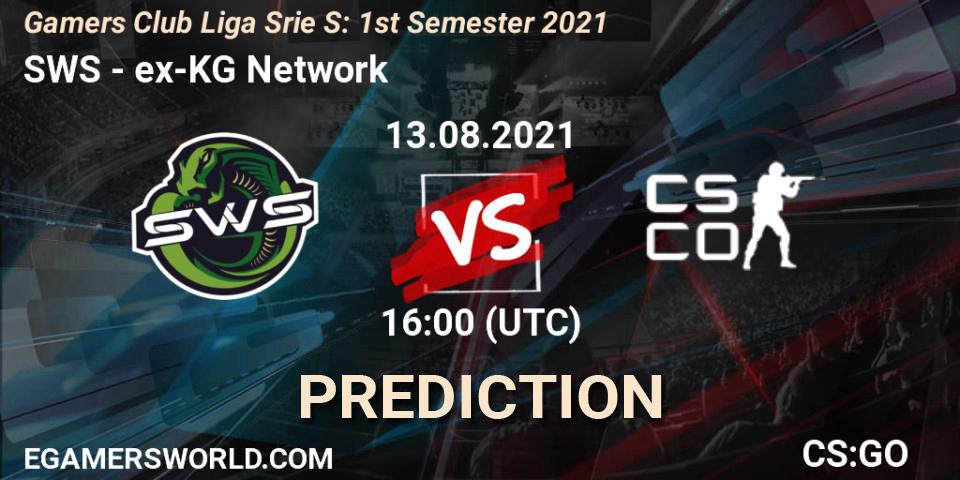 Pronósticos SWS - ex-KG Network. 13.08.2021 at 16:00. Gamers Club Liga Série S: 1st Semester 2021 - Counter-Strike (CS2)