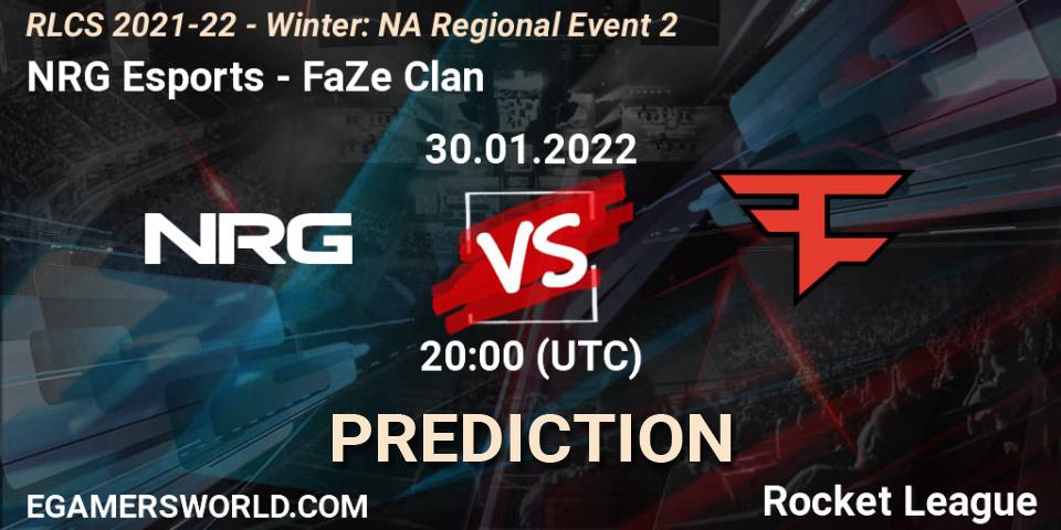 Pronósticos NRG Esports - FaZe Clan. 30.01.2022 at 20:00. RLCS 2021-22 - Winter: NA Regional Event 2 - Rocket League