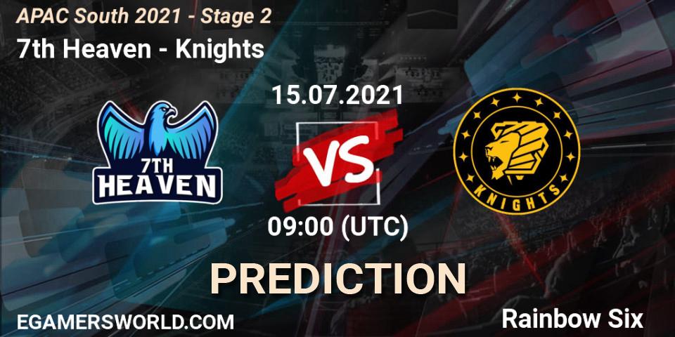 Pronósticos 7th Heaven - Knights. 15.07.2021 at 09:00. APAC South 2021 - Stage 2 - Rainbow Six
