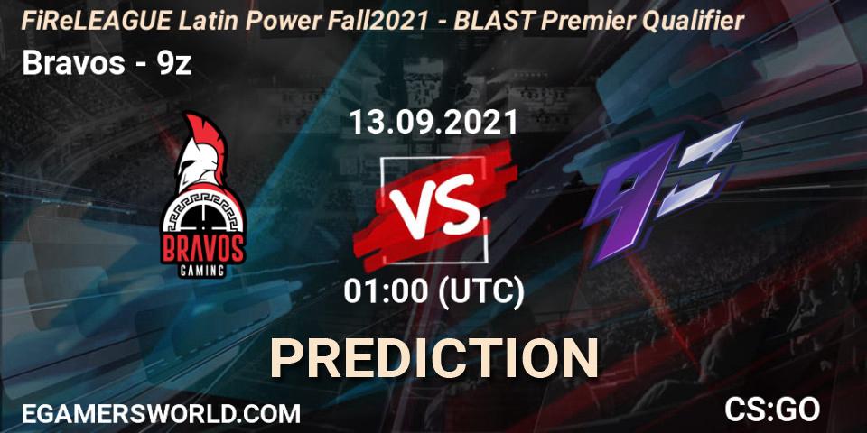 Pronósticos Bravos - 9z. 13.09.2021 at 01:00. FiReLEAGUE Latin Power Fall 2021 - BLAST Premier Qualifier - Counter-Strike (CS2)