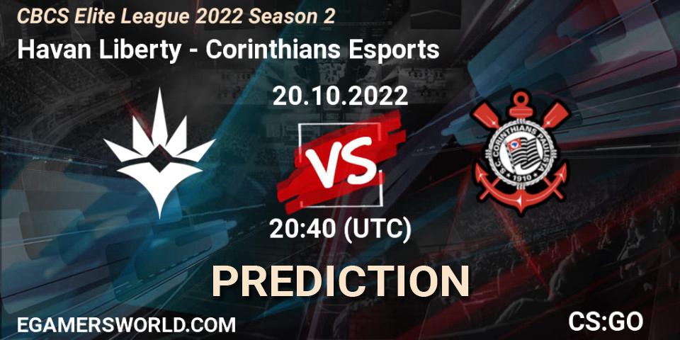 Pronósticos Havan Liberty - Corinthians Esports. 20.10.22. CBCS Elite League 2022 Season 2 - CS2 (CS:GO)