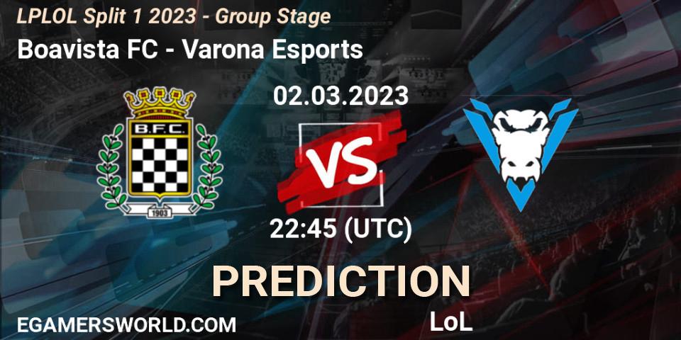 Pronósticos Boavista FC - Varona Esports. 02.03.2023 at 22:45. LPLOL Split 1 2023 - Group Stage - LoL
