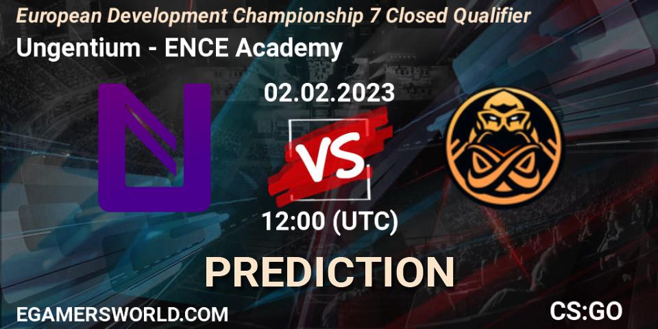 Pronósticos Ungentium - ENCE Academy. 02.02.23. European Development Championship 7 Closed Qualifier - CS2 (CS:GO)