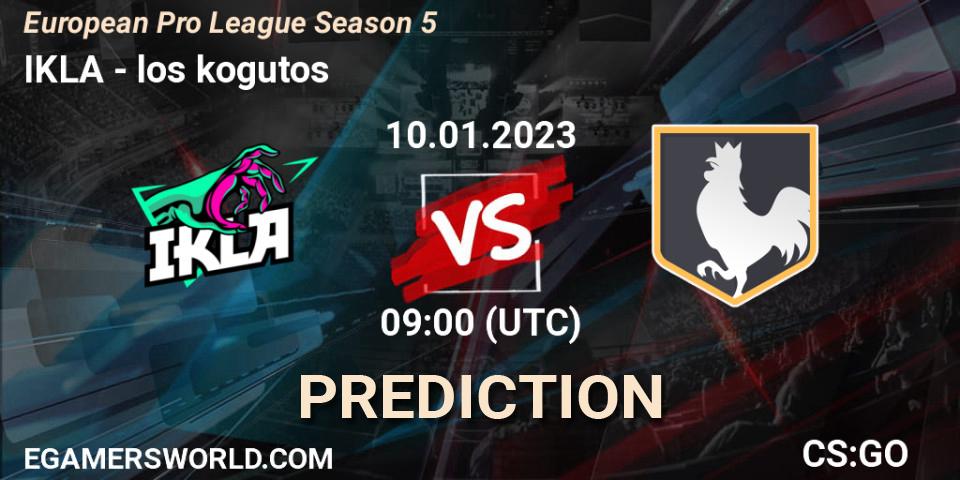 Pronósticos IKLA - los kogutos. 10.01.2023 at 09:00. European Pro League Season 5 - Counter-Strike (CS2)