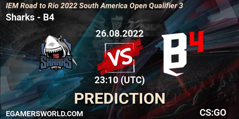 Pronósticos Sharks - B4. 26.08.2022 at 23:10. IEM Road to Rio 2022 South America Open Qualifier 3 - Counter-Strike (CS2)