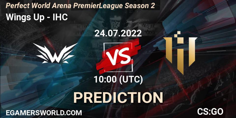 Pronósticos Wings Up - IHC. 24.07.2022 at 10:00. Perfect World Arena Premier League Season 2 - Counter-Strike (CS2)