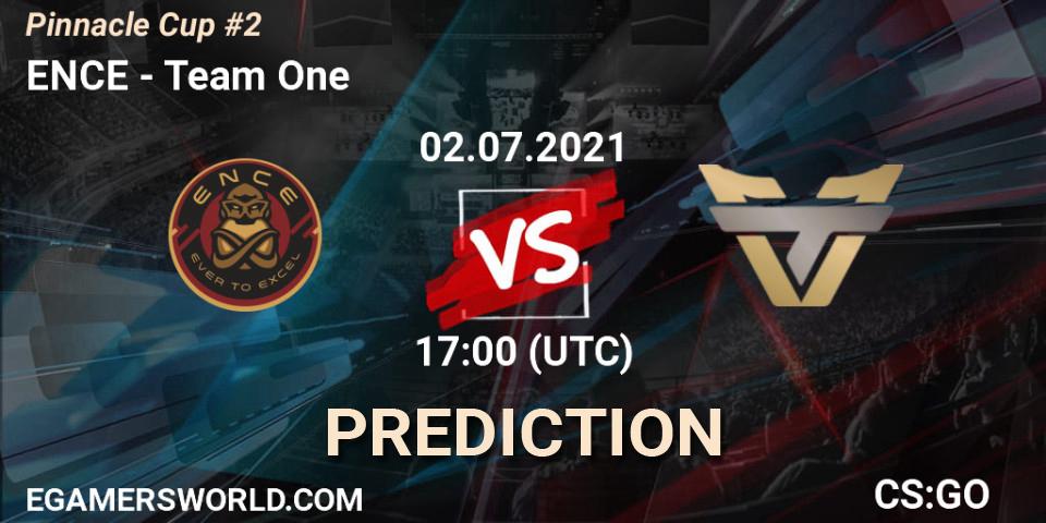 Pronósticos ENCE - Team One. 02.07.2021 at 19:00. Pinnacle Cup #2 - Counter-Strike (CS2)