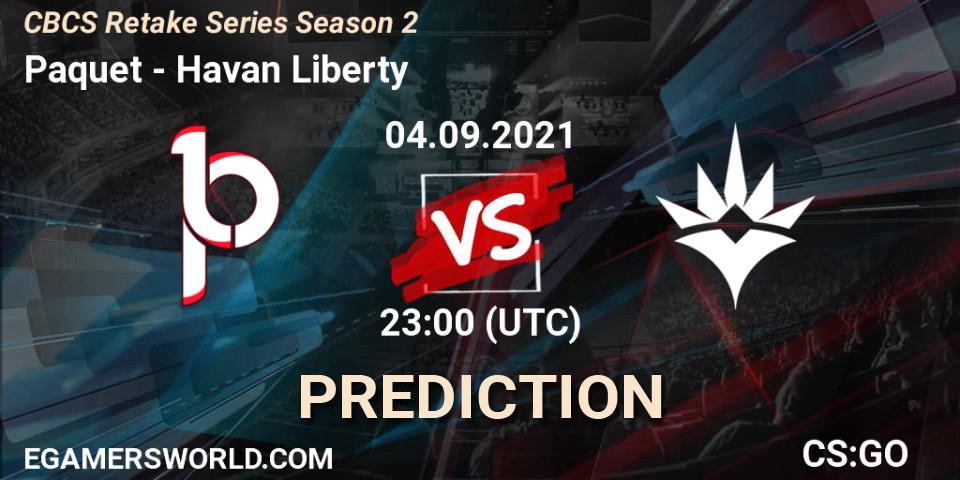 Pronósticos Paquetá - Havan Liberty. 04.09.2021 at 23:40. CBCS Retake Series Season 2 - Counter-Strike (CS2)
