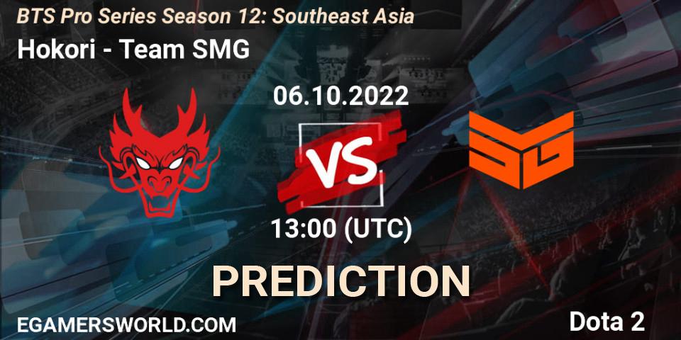 Pronósticos Hokori - Team SMG. 06.10.2022 at 11:32. BTS Pro Series Season 12: Southeast Asia - Dota 2