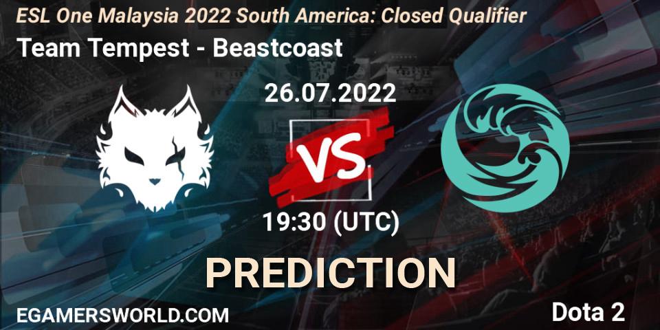 Pronósticos Team Tempest - Beastcoast. 26.07.2022 at 19:34. ESL One Malaysia 2022 South America: Closed Qualifier - Dota 2