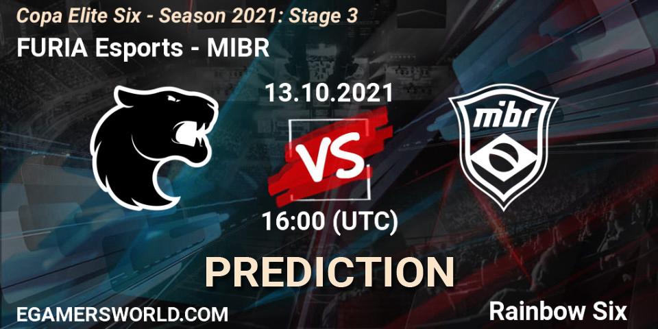 Pronósticos FURIA Esports - MIBR. 13.10.21. Copa Elite Six - Season 2021: Stage 3 - Rainbow Six