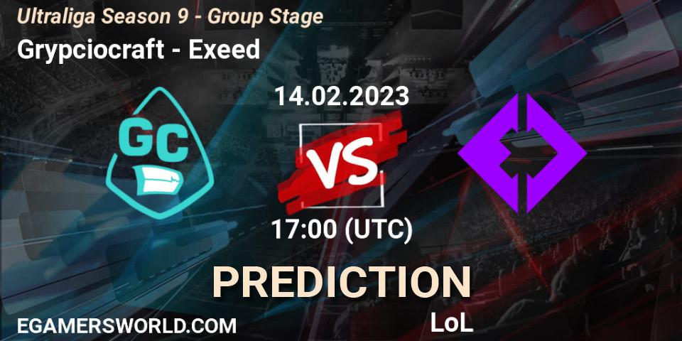 Pronósticos Grypciocraft - Exeed. 14.02.23. Ultraliga Season 9 - Group Stage - LoL