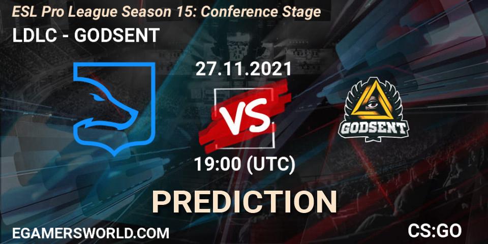 Pronósticos LDLC - GODSENT. 27.11.2021 at 19:00. ESL Pro League Season 15: Conference Stage - Counter-Strike (CS2)