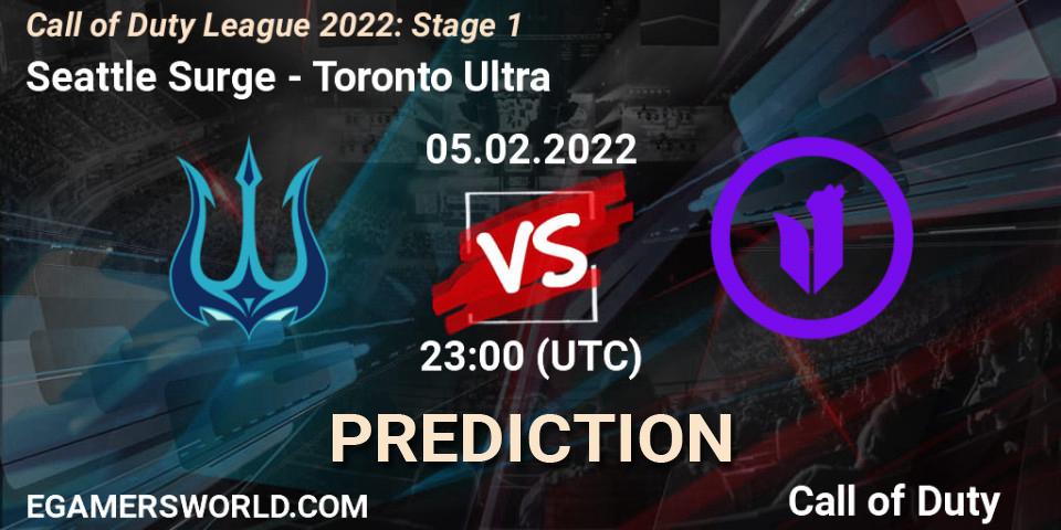 Pronósticos Seattle Surge - Toronto Ultra. 05.02.22. Call of Duty League 2022: Stage 1 - Call of Duty