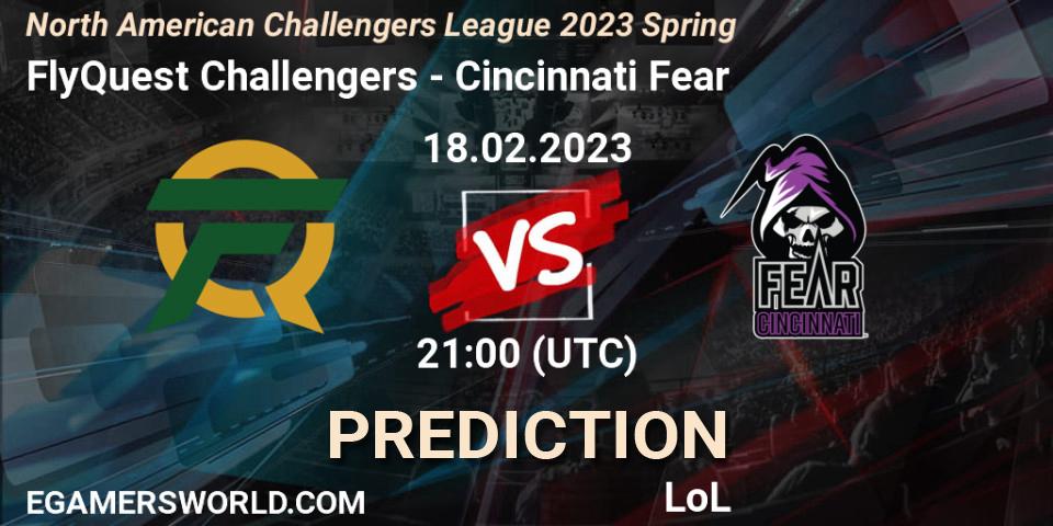 Pronósticos FlyQuest Challengers - Cincinnati Fear. 18.02.23. NACL 2023 Spring - Group Stage - LoL