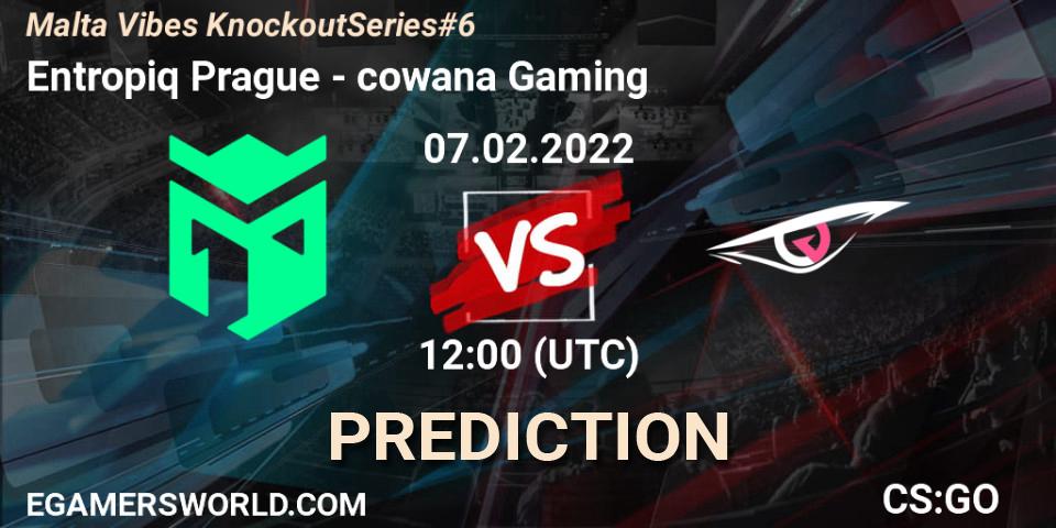 Pronósticos Entropiq Prague - cowana Gaming. 07.02.2022 at 12:00. Malta Vibes Knockout Series #6 - Counter-Strike (CS2)
