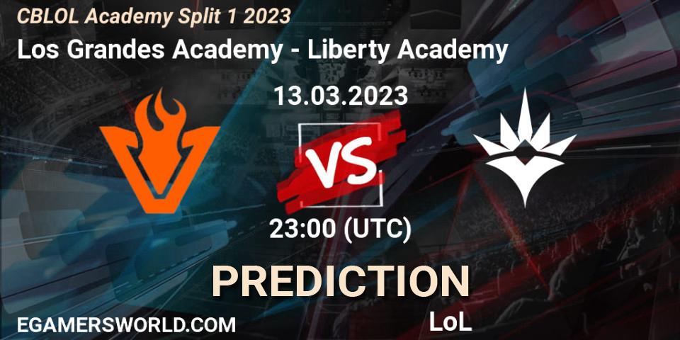 Pronósticos Los Grandes Academy - Liberty Academy. 13.03.23. CBLOL Academy Split 1 2023 - LoL